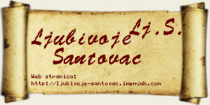 Ljubivoje Santovac vizit kartica